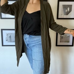 Poetry Olive Green Duster